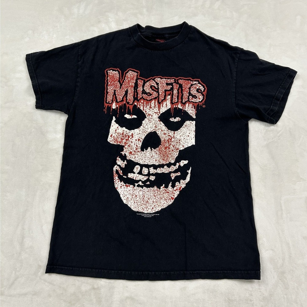Misfits T-Shirt Mens M Black 2004 Cinder Block Skull Graphic Punk Rock Tee